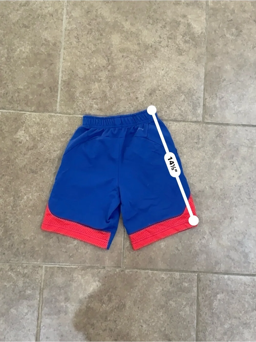Nike Blue Athletic Shorts with Red Accent